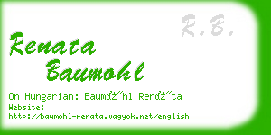 renata baumohl business card